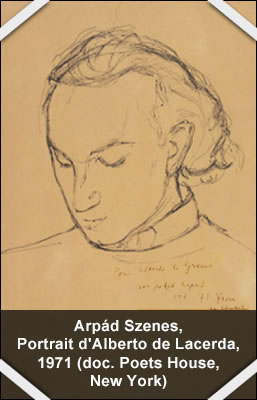 Arpd Szenes, Portrait d'Alberto de Lacerda, 1971 (doc. Poets House, New York)