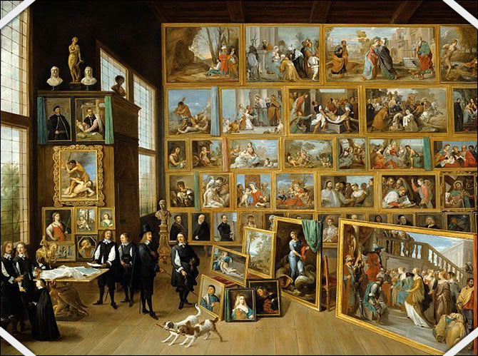 Teniers le Jeune, L'archiduc Lopold Wilhelm de Habsbourg  et sa collection   Bruxelles (vers 1650-1652), Muse d'histoire de l'art de Vienne