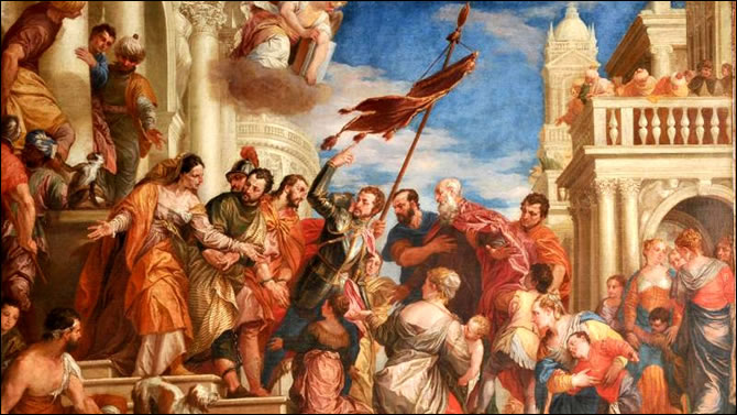 Saint-Marc et Saint-Marcelin mens au martyre, un tableau prparatoire de Vronse - Mudia