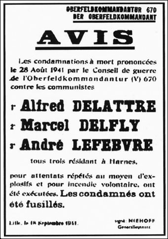 Affiche 1941 (Ph. Muse d'Harnes, Pas-de-Calais)